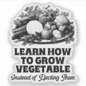 学の代わりに野菜を育てる選方法 シール (正面)