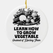 学の代わりに野菜を育てる選方法 セラミックオーナメント (裏面)