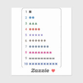 学の数を10に幾何学的な形状ステッカー シール (シート)