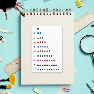 学の数を10に幾何学的な形状ステッカー シール