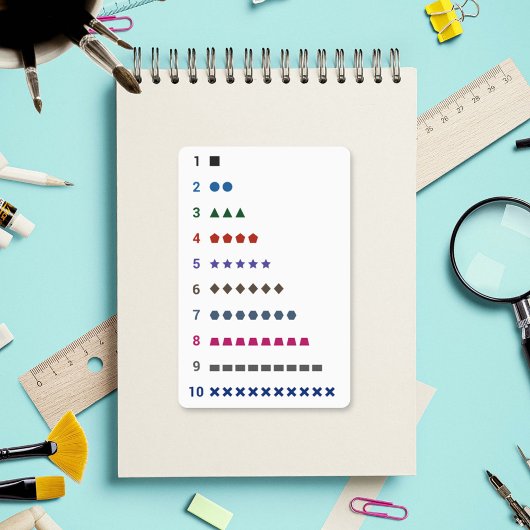 学の数を10に幾何学的な形状ステッカー シール