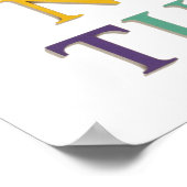 学の，文字，アルファベット ポスター (角)