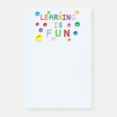 学はおもしろいスマイリーフェイス ポストイット (正面)