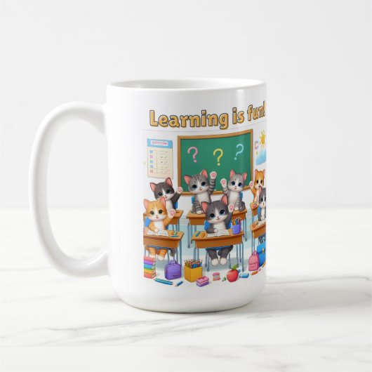 学はおもしろい・マグ コーヒーマグカップ (左)