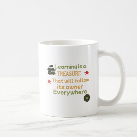 学は宝だ。 コーヒーマグカップ (右)