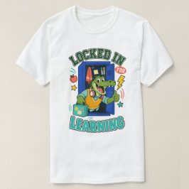 学びにロックインしたワニの学校Tシャツ Tシャツ