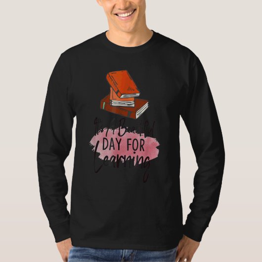学びの日は美しい レトロ教師スタッド Tシャツ (正面)