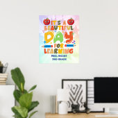学びの日 グラフィック ボールド かわいい ポスター (ホームオフィス)
