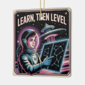 学び、そしてレベルアップ セラミックオーナメント (左)