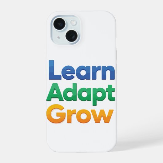 学び 適応 成長 iPhone 15ケース (裏面)