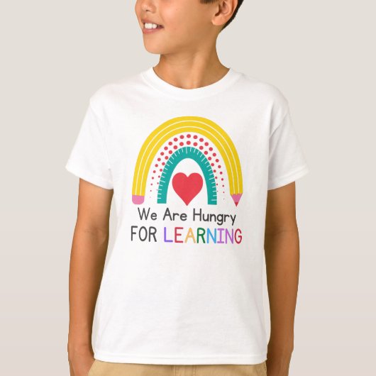 学ぶことに飢えている Tシャツ (正面)
