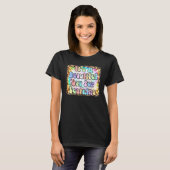 学ぶのに美しい日 レトロ教師スタッド Tシャツ (正面フル)