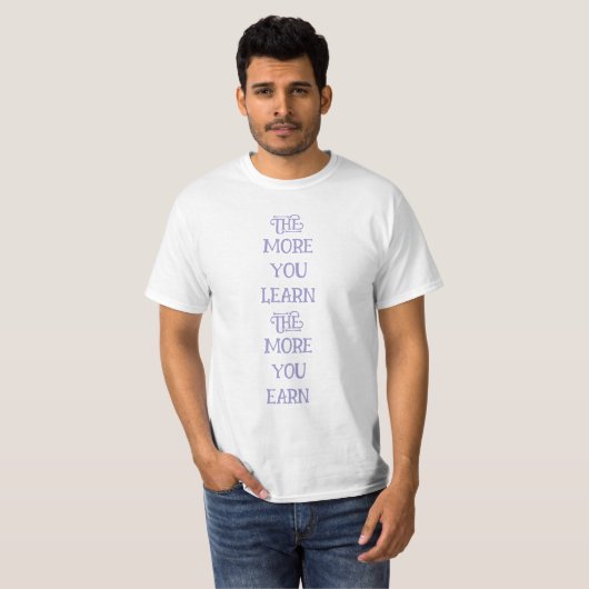 学ぶほど稼げる Tシャツ (正面フル)