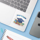 学ぶ準備はできています かわいい文房具 卒業 シール (ノートパソコンとiPhone)