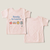 学ぶ準備はできました かわいい バックトゥスクール (デザイン正面&裏面)