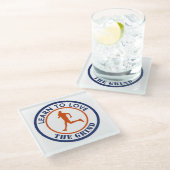 学を愛すランニングる ガラスコースター (アングル)