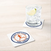 学を愛すランニングる スクエアペーパーコースター (インサイチュ)