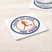 学を愛すランニングる スクエアペーパーコースター (アングル)