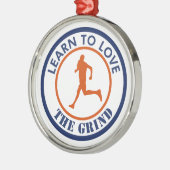 学を愛すランニングる メタルオーナメント (左)