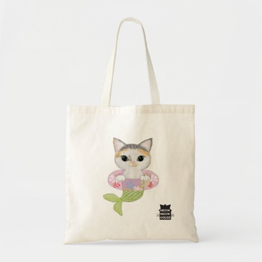 学んでいるPurrmaid泳ぐ方法を トートバッグ (正面)