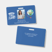 学インスパイア校ボランティアスタッフ先生ID写真 バッジ (正面＆裏面)