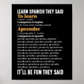 学スペインの彼らが言ったおもしろいだおもしろい ポスター (正面)