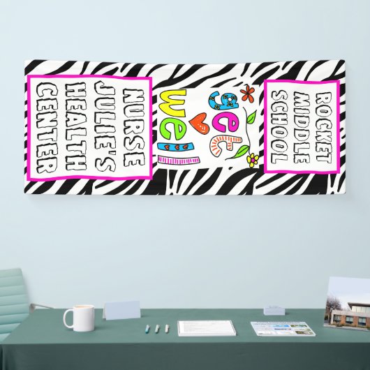 学パーソナライズされた校ナースドア 横断幕 (トレードショー)