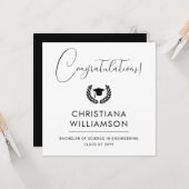 学パーソナライズされた校モダン・大学の卒業 カード (正面/裏面インサイチュ)