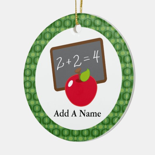 学パーソナライズされた校先生賞品 セラミックオーナメント (左)