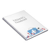 学パーソナライズされた生ナース履歴任意の色名 ノートブック (右側)