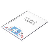 学パーソナライズされた生ナース履歴任意の色名 ノートブック (左側)