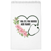 学パーソナライズされた生登録退役軍人ナース名 カレンダー (カバー)