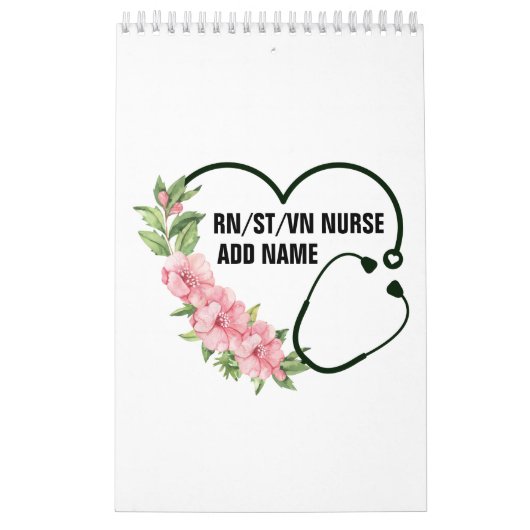 学パーソナライズされた生登録退役軍人ナース名 カレンダー (カバー)