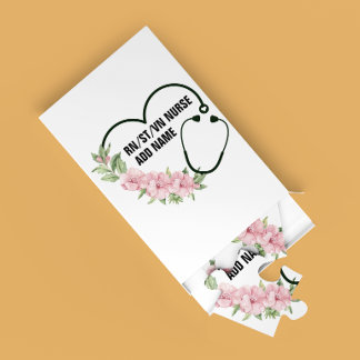 学パーソナライズされた生登録退役軍人ナース名 ジグソーパズル