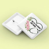 学パーソナライズされた生登録退役軍人ナース名 缶バッジ