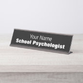 学モダン校心理学者の机の名前プレート デスクネームプレート (正面)