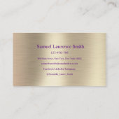 学モダン生の紫金ゴールド 名刺 (裏面)