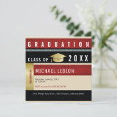 学モダン生招待状 招待状 (スタンド正面)