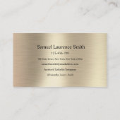 学モダン生黒人卒業金ゴールド 名刺 (裏面)