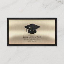 学モダン生黒人卒業金ゴールド 名刺