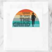 学レトロを好ランニングむ 長方形シール (バッグ)