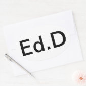 学位をプライドで表示 楕円形シール (封筒)