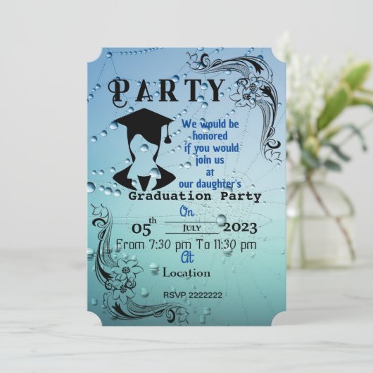 学位を修了する 招待状 (スタンド正面)