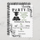 学位を修了する 招待状 (正面/裏面)