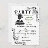 学位を修了する 招待状 (正面)