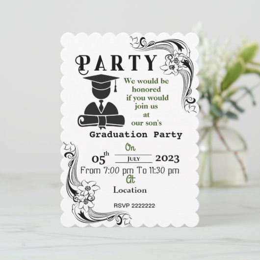 学位を修了する 招待状 (スタンド正面)