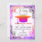 学位を修了する 招待状 (正面)