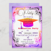 学位を修了する 招待状 (正面/裏面)