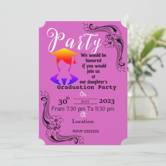 学位を修了する 招待状 (スタンド正面)