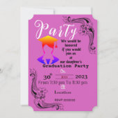 学位を修了する 招待状 (正面)